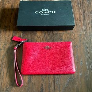 Coach Wristlet Red